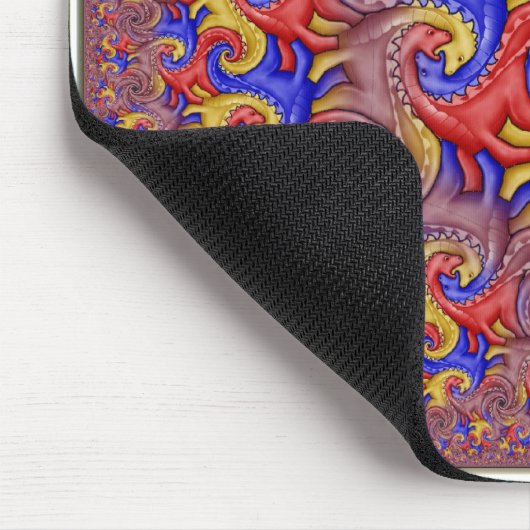 Hyperbolischer DinosaurierTessellation Mousepad (Ecke)