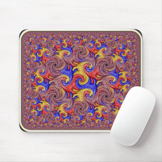 Hyperbolischer DinosaurierTessellation Mousepad (Mit Mouse)