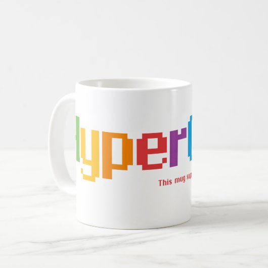 HyperCard - die Tasse - in den Regenbogenfarben vo (Vorderseite Links)