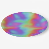 Hypercolor in Regenbogenfarben: Pappteller (Schrägansicht)