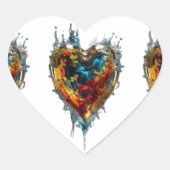 Hypercore: Ultra-Tech-Herz Herz-Aufkleber (Vorderseite)