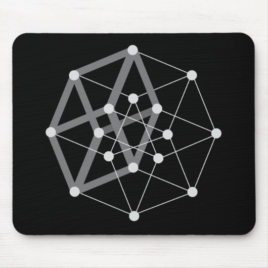 hypercube Dunkelheit Mousepad (Vorne)