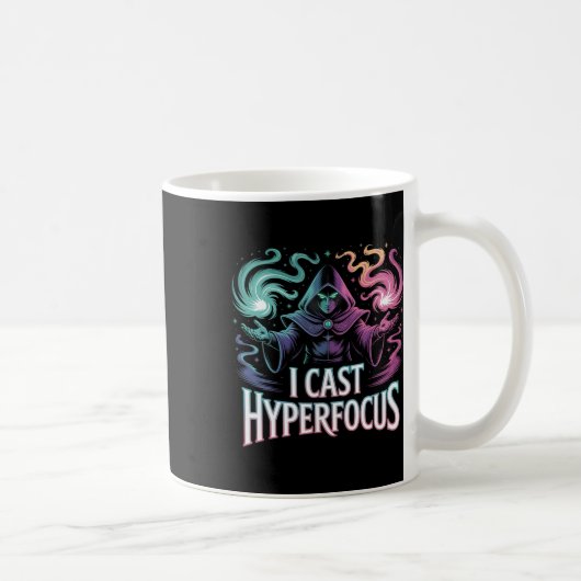 Hyperfocus Magic Spell Gamer Artwork Autism Mage M Kaffeetasse (Rechts)