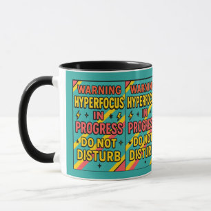 Hyperfokus in Bearbeitung Nicht stören ADHD Tiefen Tasse