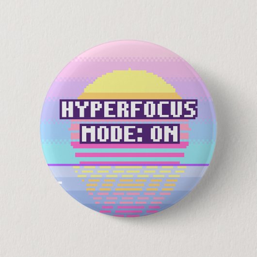 Hyperfokus-Modus: Auf Neurodivergenten Pixel-Butto Button (Vorderseite)