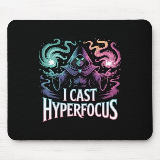 Hyperfokus-Zauber-Spell-Gamer-Kunstwerk-Autismus-M Mousepad (Vorne)