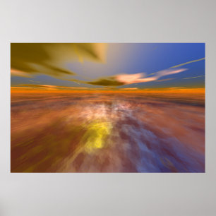 HYPERION WELT, ALIEN MEERESBLICK HIMMEL, WOLKEN Sc Poster