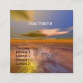 HYPERION WORLD ALIEN LANDSCAPE Science Fiction Quadratische Visitenkarte (Vorderseite)