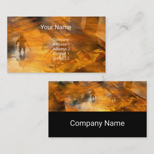 HYPERION WORLD ALIEN LANDSCAPE Science Fiction Visitenkarte (Vorne/Hinten)