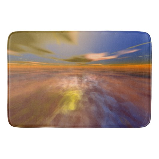 HYPERION WORLD, ALIEN SEASCAPE SKY, CLOUDS Sci-Fi Badematte (Vorderseite)