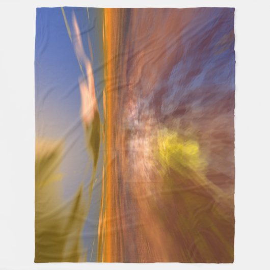 HYPERION WORLD, ALIEN SEASCAPE SKY, CLOUDS Sci-Fi Fleecedecke (Vorderseite)