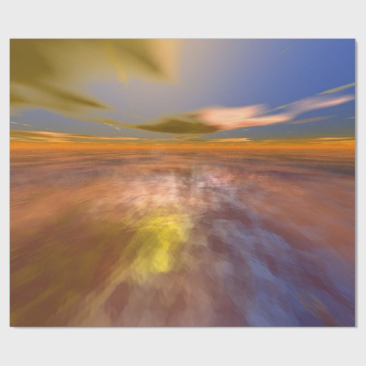 HYPERION WORLD, ALIEN SEASCAPE SKY, CLOUDS Sci-Fi Geschenkpapier (Flach)