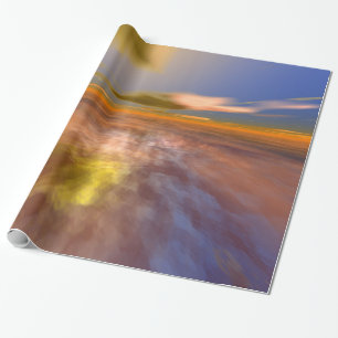 HYPERION WORLD, ALIEN SEASCAPE SKY, CLOUDS Sci-Fi Geschenkpapier