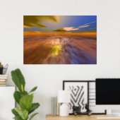 HYPERION WORLD, ALIEN SEASCAPE SKY, CLOUDS Sci-Fi Poster (Heimbüro)