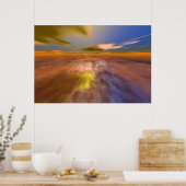 HYPERION WORLD, ALIEN SEASCAPE SKY, CLOUDS Sci-Fi Poster (Küche)