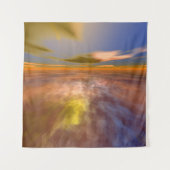 HYPERION WORLD, ALIEN SEASCAPE SKY ,CLOUDS Sci-Fi Wandteppich (Vorderseite (Horizontal))