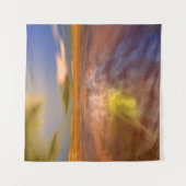 HYPERION WORLD, ALIEN SEASCAPE SKY ,CLOUDS Sci-Fi Wandteppich (Vorderseite)