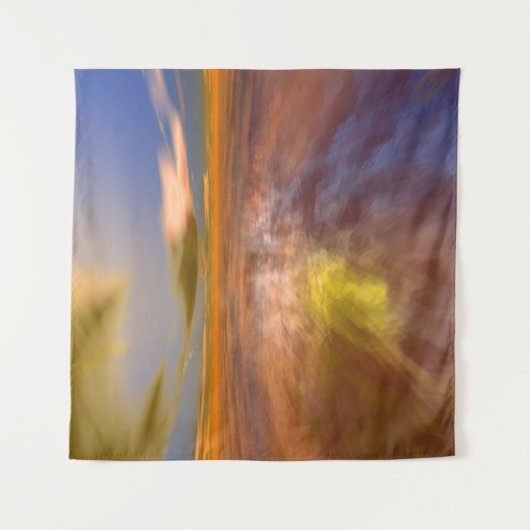 HYPERION WORLD, ALIEN SEASCAPE SKY ,CLOUDS Sci-Fi Wandteppich (Vorderseite)