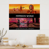 HYPERION WORLD SCIENCE FICTION Scifi Poster (Küche)