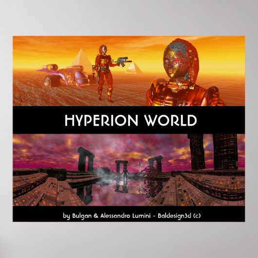 HYPERION WORLD SCIENCE FICTION Scifi Poster (Vorne)