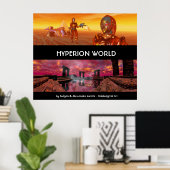 HYPERION WORLD SCIENCE FICTION Scifi Poster (Heimbüro)
