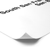 Hyperlineare BART-Karte (weiß, Etikett) Poster (Ecke)