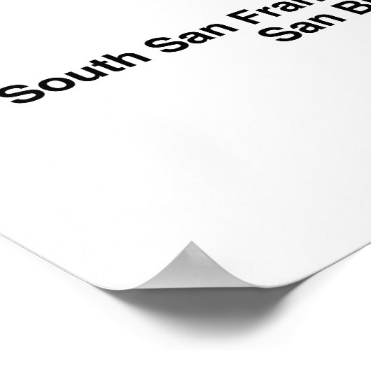 Hyperlineare BART-Karte (weiß, Etikett) Poster (Ecke)