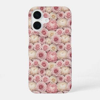Hyperrealistische 3D-Pastell-Rose und Pfingstrose iPhone 16 Hülle