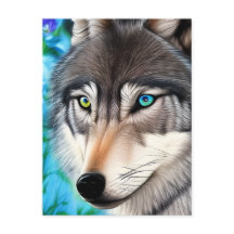 Hyperrealistische Wolf Digital Graphic