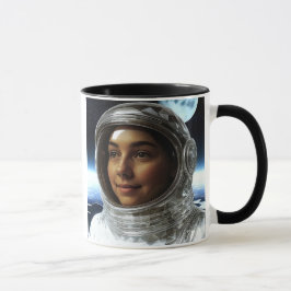 Hyperrealistischer Mondkosmonaut Tasse