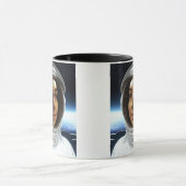 Hyperrealistischer Mondkosmonaut Tasse (Zentrum)