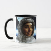Hyperrealistischer Mondkosmonaut Tasse (Links)