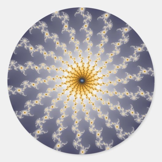 Hyperspace - Fraktal-Aufkleber Runder Aufkleber (Vorderseite)