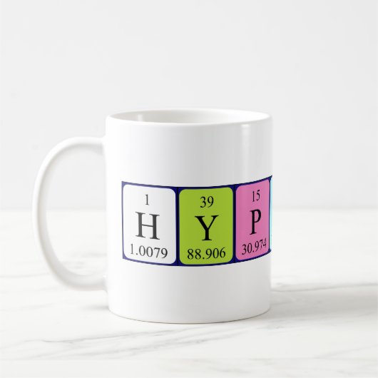 Hyperstar Periodenname Tasse (Links)