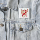 Hypertonie (HTN Awareness Red Ribbon Angel Button (Beispiel)