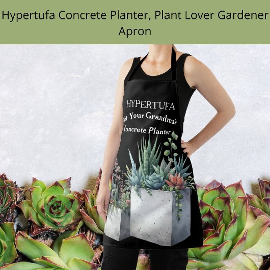 Hypertufa Beton Planters Sukkulare schwarz Schürze