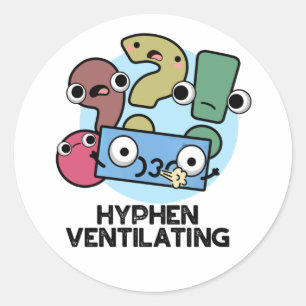 Hyphen Lüftung Funny Punctuation Puff Runder Aufkleber