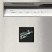 Hyphenated Non-Hyphenated The Irony Funny Zitat Magnet (In Situ (Geschirrspüler))