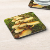 Hypholoma fasciculare Mushroom Plastic Coasters Untersetzer (Linke Seite)