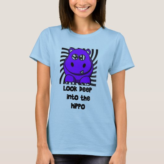 Hypno Flusspferd lila T-Shirt (Vorderseite)