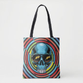 Hypno Funky Skull 02 Tasche (Vorderseite)