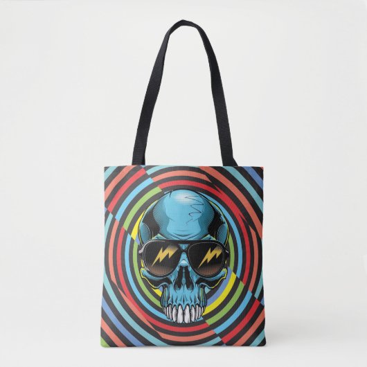 Hypno Funky Skull 02 Tasche (Vorderseite)