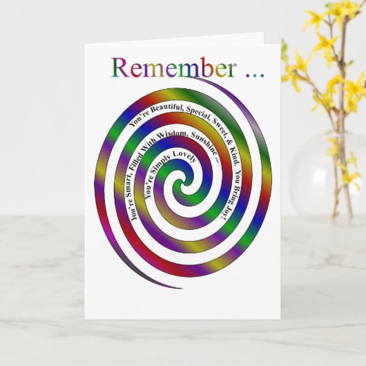 Hypno Geburtstags-Karte Karte (Gelbe Blume)