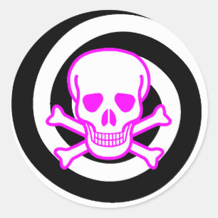 HYPNO SCHÄDEL-AUFKLEBER RUNDER AUFKLEBER
