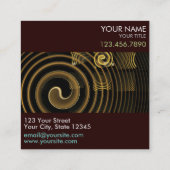 Hypnose Abstrakt Art Beruflich Quadratische Visitenkarte (Rückseite)