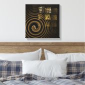Hypnose Abstrakt Art Black und White Leinwanddruck (Insitu (Schlafzimmer))