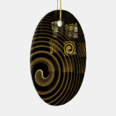 Hypnose Abstrakt Art Oval Ornament (Rechts)