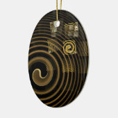 Hypnose Abstrakt Art Oval Ornament (Links)