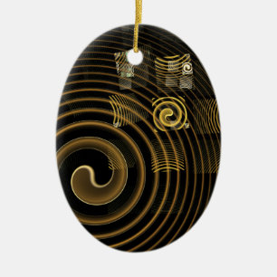 Hypnose Abstrakt Art Oval Ornament