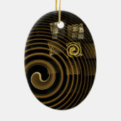 Hypnose Abstrakt Art Oval Ornament (Hinten)
